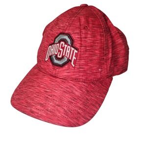 Ohio State Buckeyes Red Heathered Baseball Cap OSFM Fan1 Adjustable